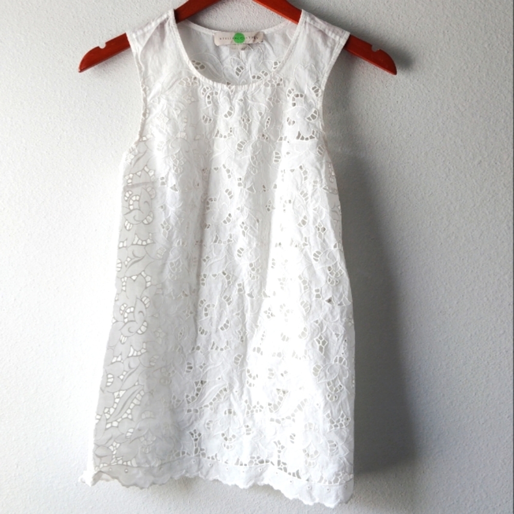 Stella McCartney Ivory Lace Sleeveless Blouse